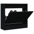 Dulap de pantofi cu 4 sertare rabatabile, negru, 80x21x163,5 cm GartenMobel Dekor