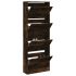 Pantofar cu 4 sertare rabatabile, stejar fumuriu, 60x34x187,5cm GartenMobel Dekor
