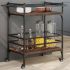 Cărucior de bucătărie stejar fumuriu 82x40x78,5cm lemn prelucrat GartenMobel Dekor