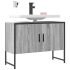 Dulap chiuveta de baie stejar fumuriu 80x33x60 cm lemn compozit GartenMobel Dekor
