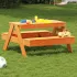 Masă de picnic pentru copii, alb, 88x97x52 cm, lemn masiv pin GartenMobel Dekor
