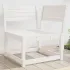 Canapea colțar de grădină cu perne, alb, 73x73x78 cm lemn pin GartenMobel Dekor