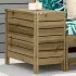 Taburet de grădină, alb, 62x31,5x52 cm, lemn masiv pin GartenMobel Dekor