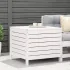 Taburet de grădină, alb, 62x63,5x53,5 cm, lemn masiv pin GartenMobel Dekor
