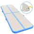 Saltea gimnastică gonflabilă cu pompă albastru 400x100x10cm PVC GartenMobel Dekor