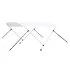 Parasolar barcă Bimini cu 3 arcuri, alb, 183x180x137 cm GartenMobel Dekor