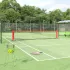 Plasă de tenis, negru și roșu, 400x100x87 cm, poliester GartenMobel Dekor