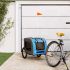 Remorcă bicicletă animale companie gri/negru textil oxford/fier GartenMobel Dekor