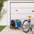 Remorcă bicicletă animale companie, roșu/gri textil oxford/fier GartenMobel Dekor