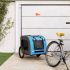Remorcă bicicletă animale companie, albastru/gri, oxford/fier GartenMobel Dekor