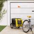Remorcă bicicletă animale companie gri/negru textil oxford/fier GartenMobel Dekor
