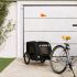 Remorcă bicicletă animale companie gri/negru textil oxford/fier GartenMobel Dekor