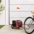 Remorcă bicicletă animale companie, roșu/gri textil oxford/fier GartenMobel Dekor