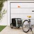 Remorcă bicicletă animale companie gri/negru textil oxford/fier GartenMobel Dekor