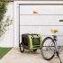 Remorcă bicicletă animale companie gri/negru textil oxford/fier GartenMobel Dekor