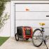 Remorcă bicicletă animale companie gri/negru textil oxford/fier GartenMobel Dekor