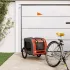 Remorcă bicicletă animale companie, roșu/gri textil oxford/fier GartenMobel Dekor