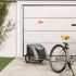 Remorcă de bicicletă animale companie, gri, textil oxford/fier GartenMobel Dekor
