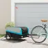 Remorcă pentru biciclete, negru și albastru, 30 kg, fier GartenMobel Dekor