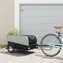 Remorcă pentru biciclete, negru și gri, 30 kg, fier GartenMobel Dekor