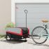 Remorcă pentru biciclete, negru și roșu, 30 kg, fier GartenMobel Dekor