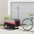 Remorcă pentru biciclete, negru și roșu, 30 kg, fier GartenMobel Dekor