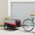 Remorcă pentru biciclete, negru și roșu, 30 kg, fier GartenMobel Dekor
