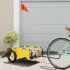 Remorcă de bicicletă, gri, textil oxford și fier GartenMobel Dekor