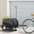 Remorcă pentru biciclete, negru și verde, 45 kg, fier GartenMobel Dekor