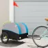 Remorcă pentru biciclete, negru și portocaliu, 45 kg, fier GartenMobel Dekor