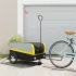 Remorcă pentru biciclete, negru și portocaliu, 45 kg, fier GartenMobel Dekor
