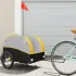 Remorcă pentru biciclete, negru și portocaliu, 45 kg, fier GartenMobel Dekor