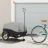 Remorcă pentru biciclete, negru și gri, 45 kg, fier GartenMobel Dekor