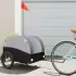 Remorcă pentru biciclete, negru și portocaliu, 45 kg, fier GartenMobel Dekor