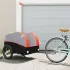 Remorcă pentru biciclete, negru și portocaliu, 45 kg, fier GartenMobel Dekor