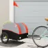 Remorcă pentru biciclete, negru și portocaliu, 45 kg, fier GartenMobel Dekor