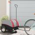 Remorcă pentru biciclete, negru și verde, 30 kg, fier GartenMobel Dekor