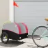 Remorcă pentru biciclete, negru și portocaliu, 45 kg, fier GartenMobel Dekor