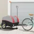 Remorcă pentru biciclete, negru și gri, 45 kg, fier GartenMobel Dekor