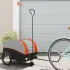 Remorcă pentru biciclete, negru și portocaliu, 45 kg, fier GartenMobel Dekor