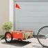 Remorcă de bicicletă, portocaliu, textil oxford și fier GartenMobel Dekor