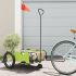 Remorcă de bicicletă, verde, textil oxford și fier GartenMobel Dekor