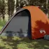 Cort de camping 2 pers., gri/oranj, impermeabil, setare rapidă GartenMobel Dekor