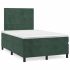 Pat box spring cu saltea, verde închis, 120x200 cm, catifea GartenMobel Dekor