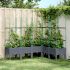 Jardinieră de grădină cu spalier, gri, 80x40x142,5 cm, PP GartenMobel Dekor