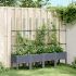 Jardinieră de grădină cu spalier, gri, 80x40x142,5 cm, PP GartenMobel Dekor