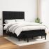Pat box spring cu saltea, negru, 160x200 cm, textil GartenMobel Dekor