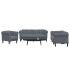 Set de canapele, 3 piese, gri deschis, catifea GartenMobel Dekor