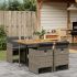 Set mobilier grădină cu perne, 9 piese, gri, poliratan GartenMobel Dekor