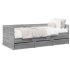 Cadru pat de zi cu sertare gri beton 100x200 cm lemn prelucrat GartenMobel Dekor
